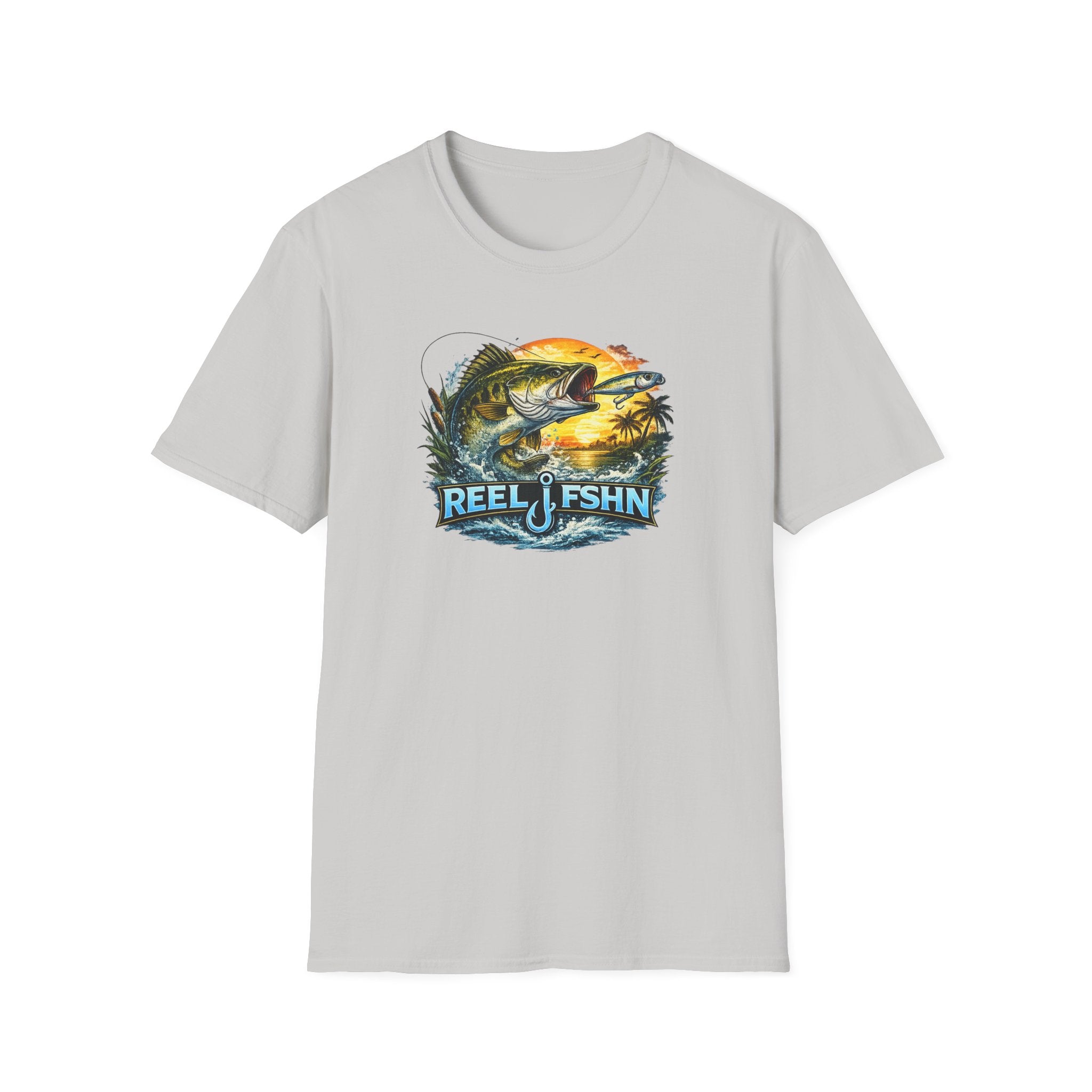 Bass with REEL FSHN Logo T-Shirt