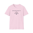 Light pink Comfort Colors cotton t-shirt with "My Other Office Has Better Fish" text and fishing boat graphic.