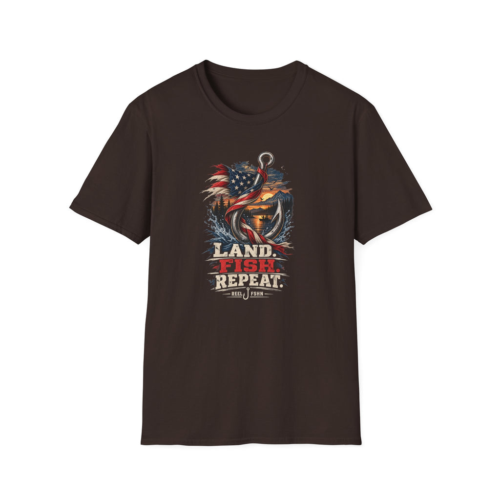 Land. Fish. Repeat. T-Shirt