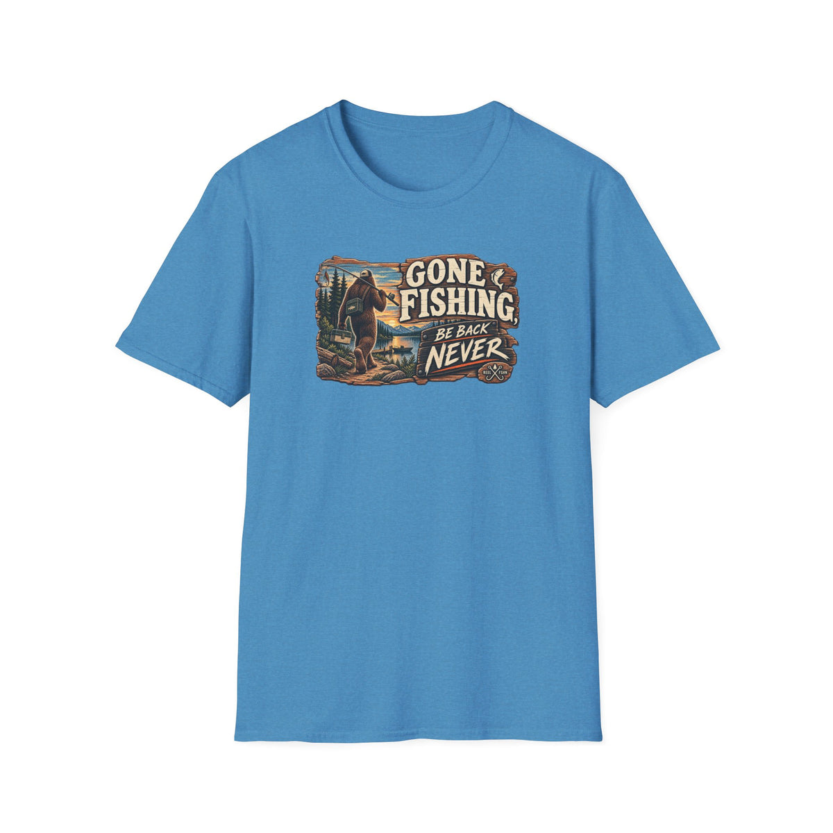 Gone Fishing. Be Back Never. T-Shirt