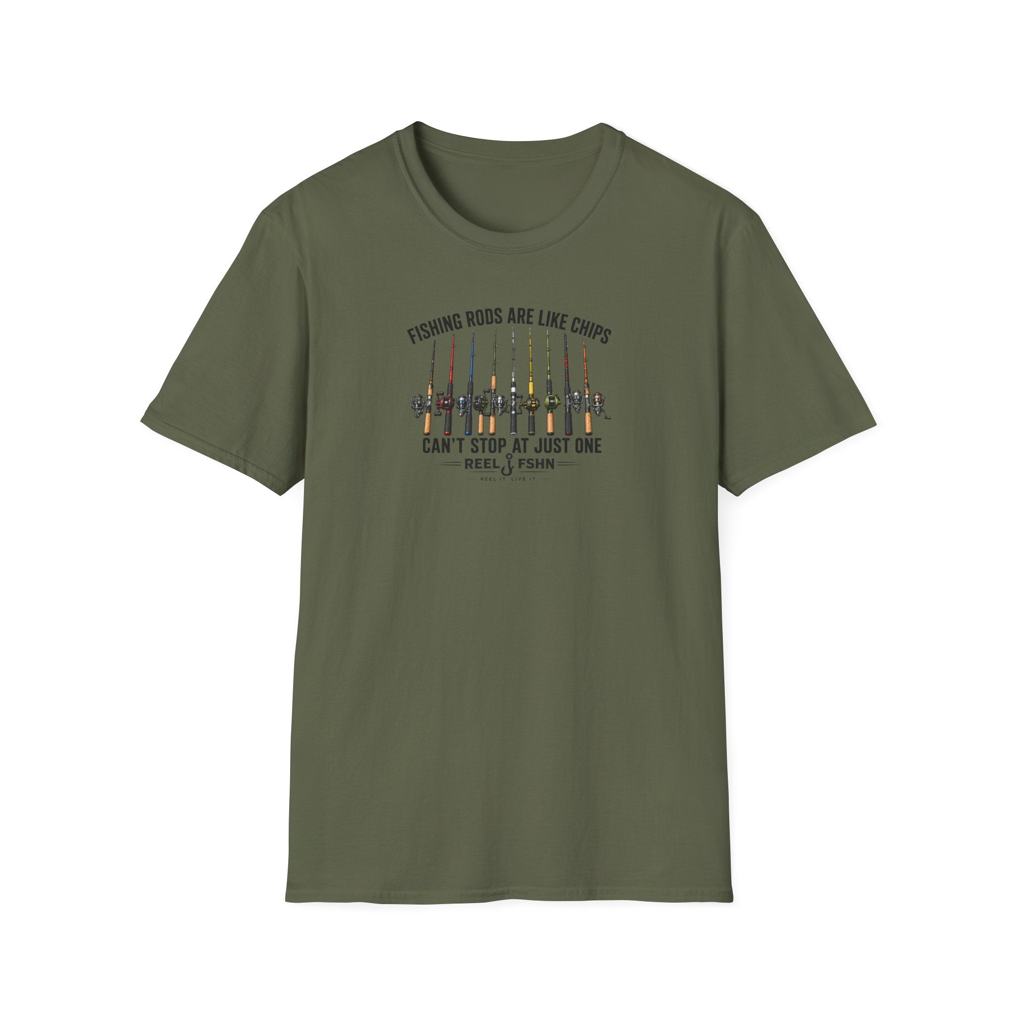 Fishing Rods Are Like Chips Can't Stop At One T-Shirt