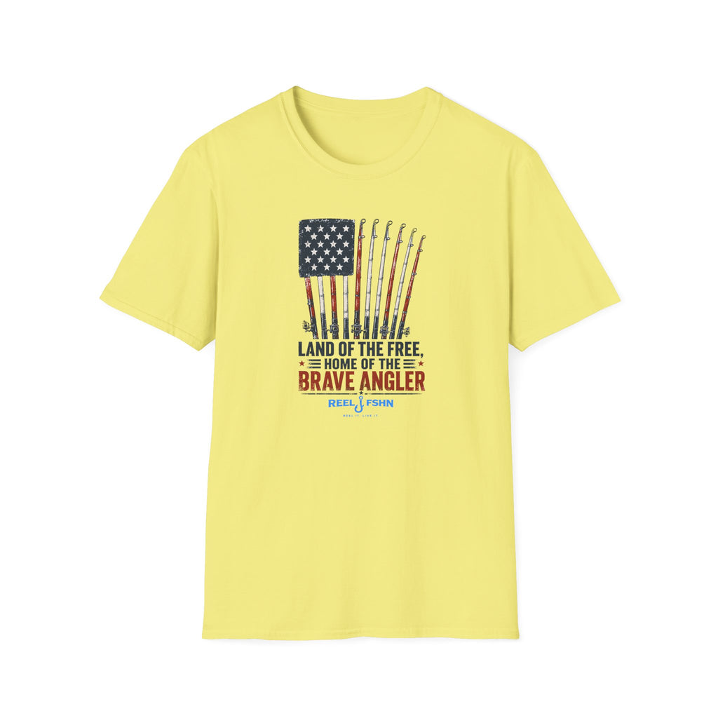 Land Of The Free Home Of The Brave Angler T-Shirt