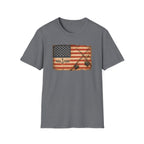 American Flag With Two Rods T-Shirt