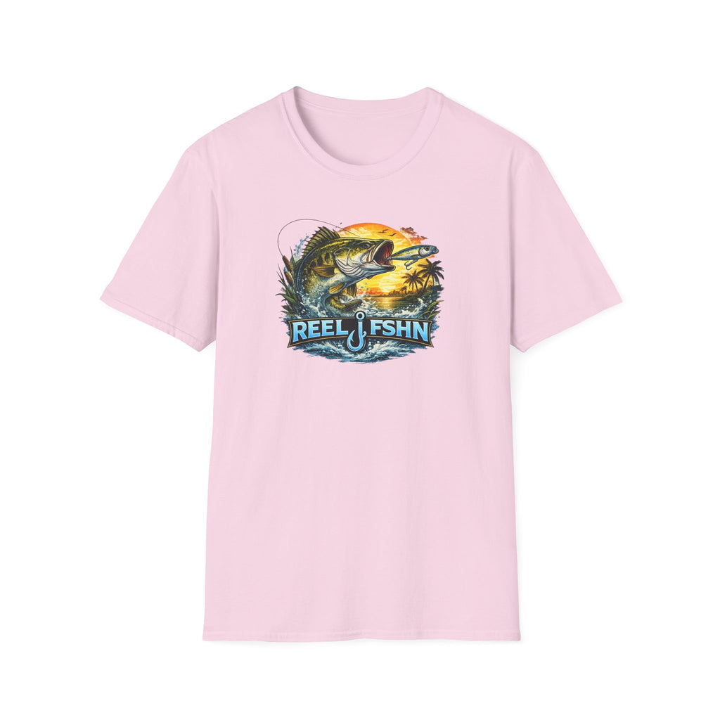 Bass with REEL FSHN Logo T-Shirt