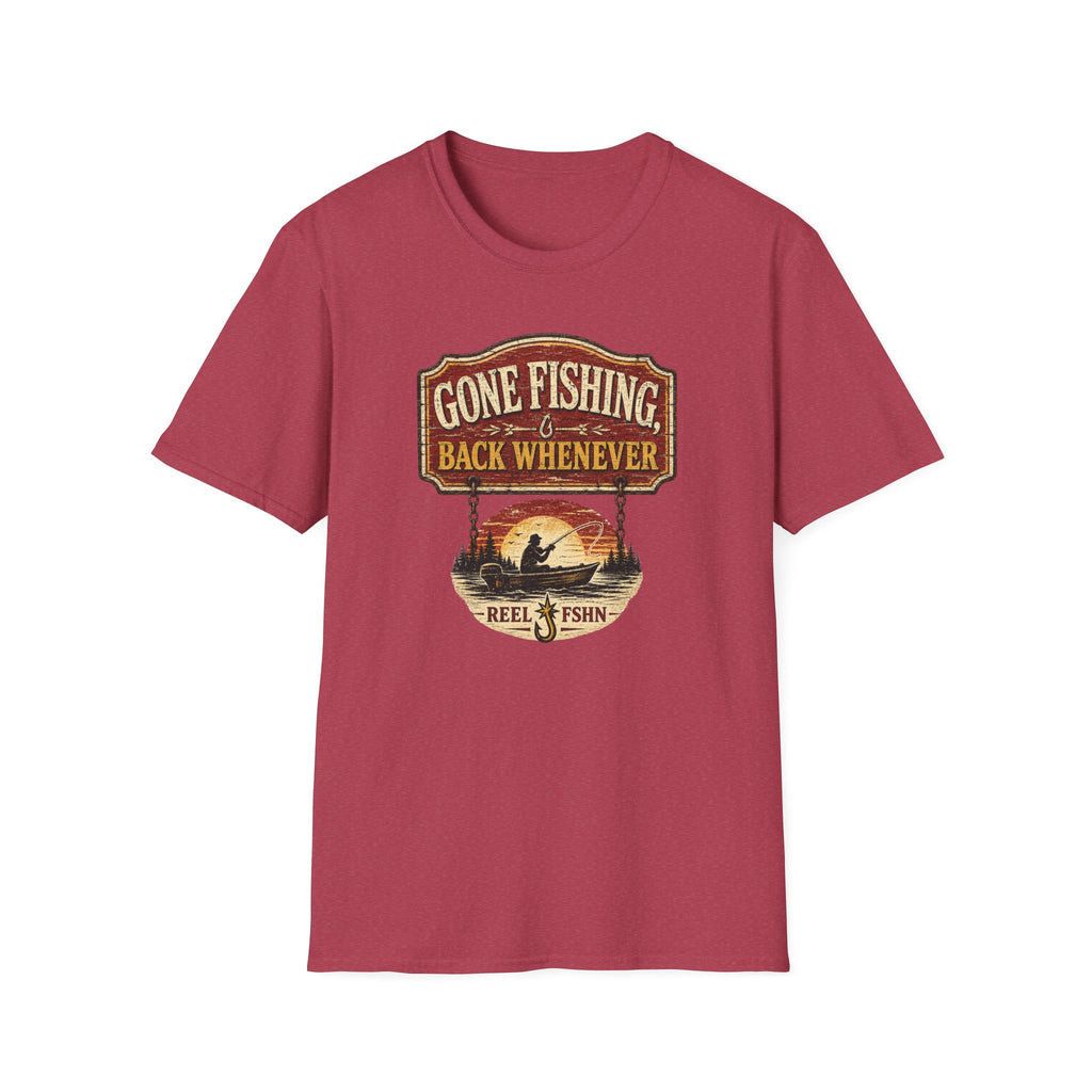 Gone Fishing Back Whenever T-Shirt