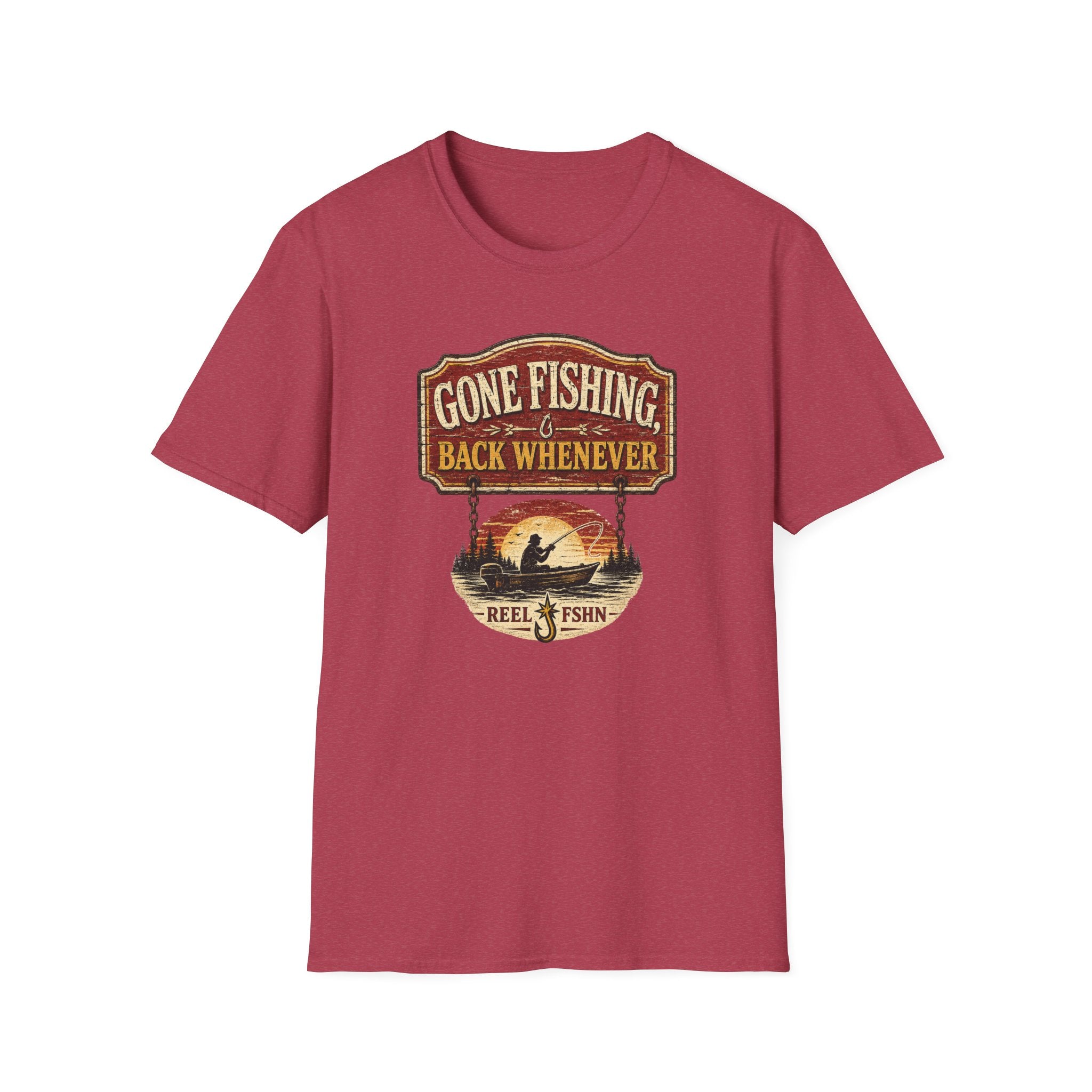 Gone Fishing Back Whenever T-Shirt