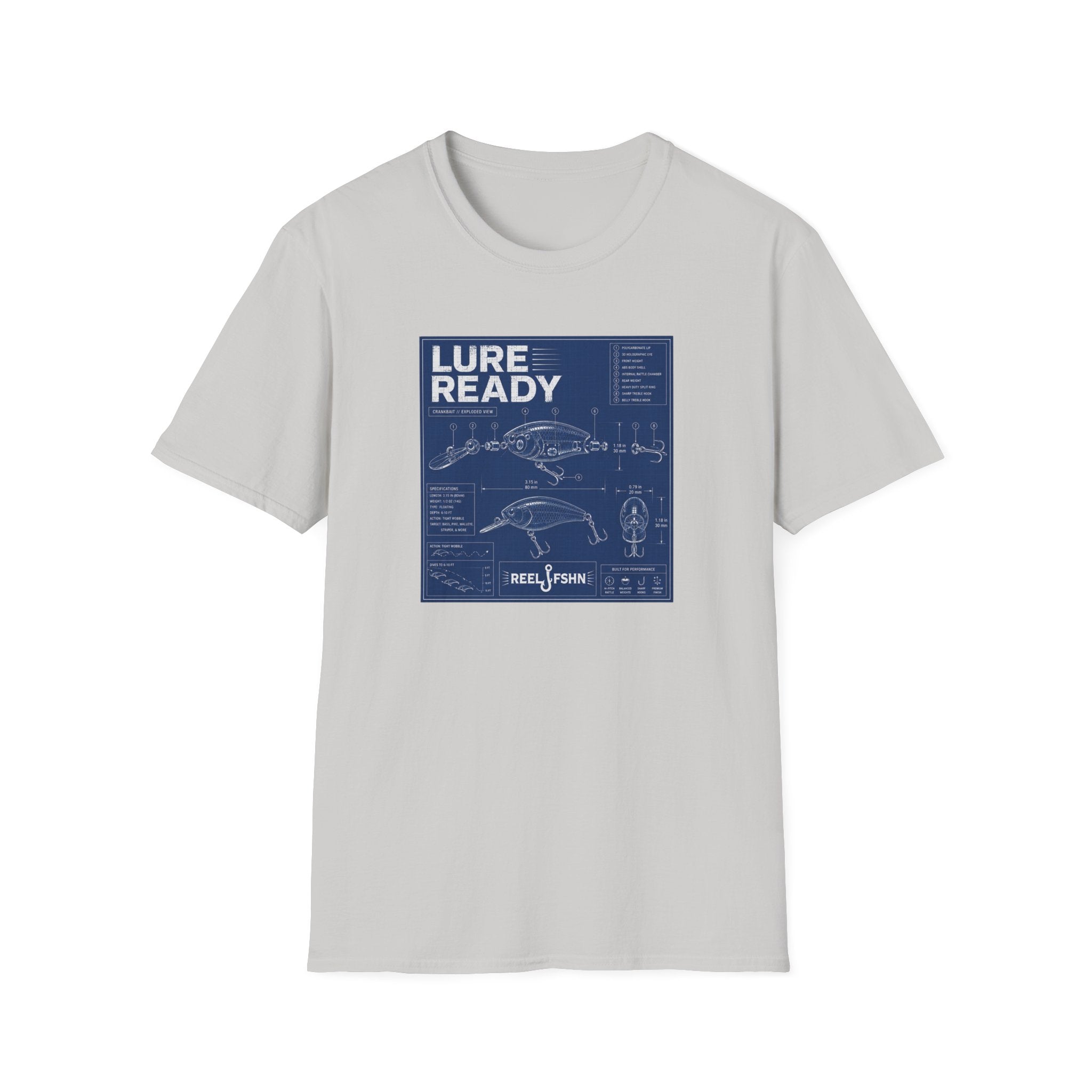 Lure Ready Blue Print  T-Shirt