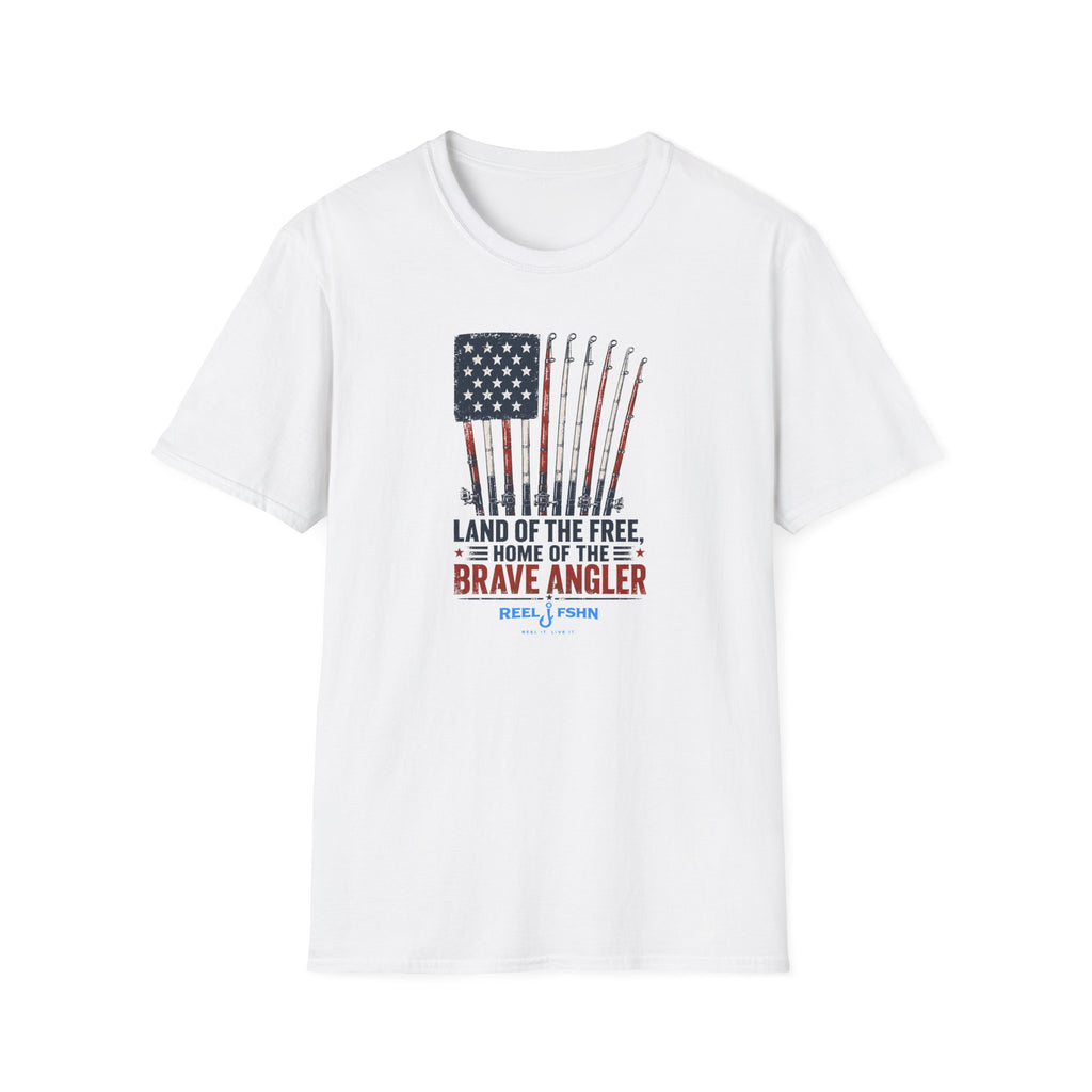 Land Of The Free Home Of The Brave Angler T-Shirt