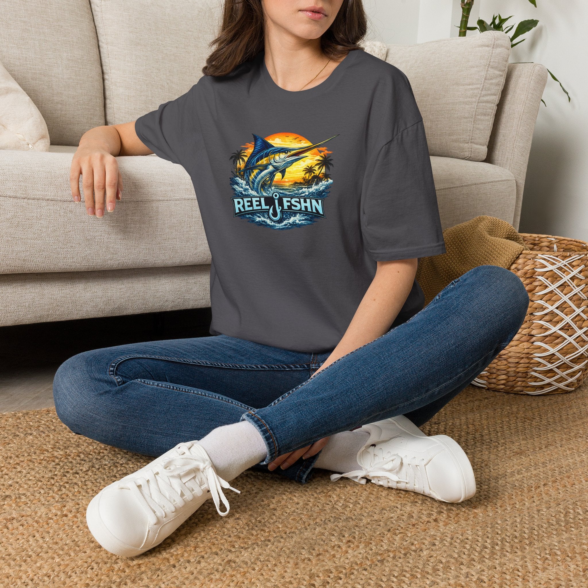 Marlin with REEL FSHN Logo T-Shirt