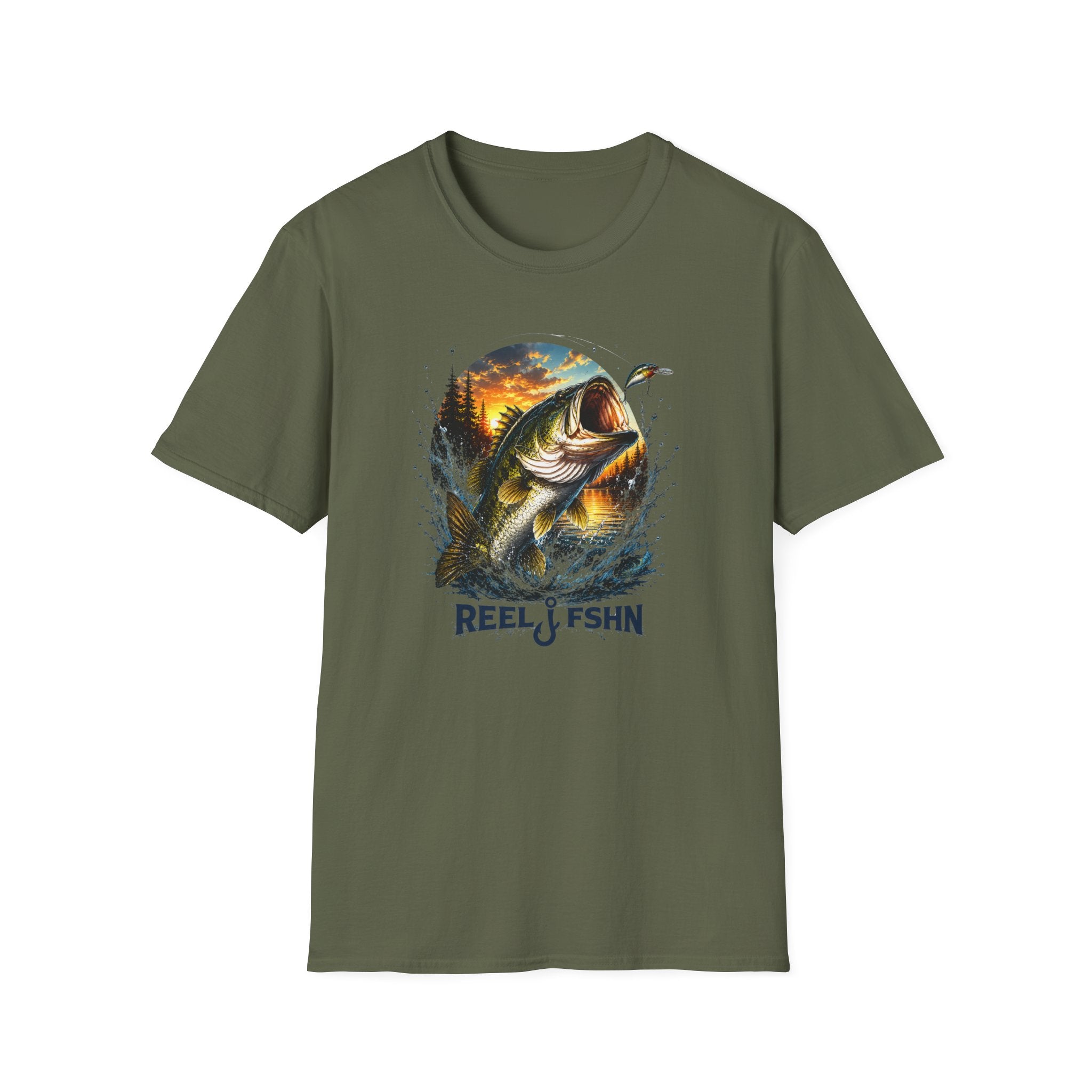 Bass Jumping Out of Water  T-Shirt
