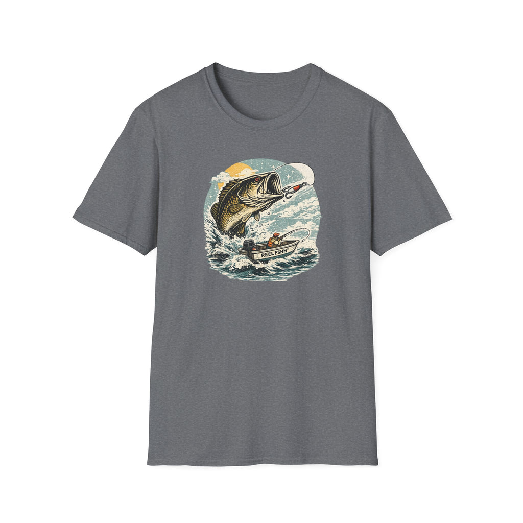 Bass Graphic with Boat T-Shirt