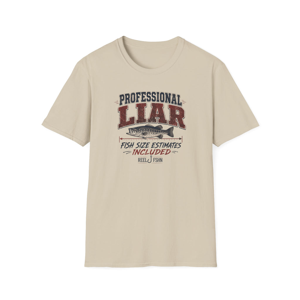 Professional Liar Fish Size Estimates Included T-Shirt