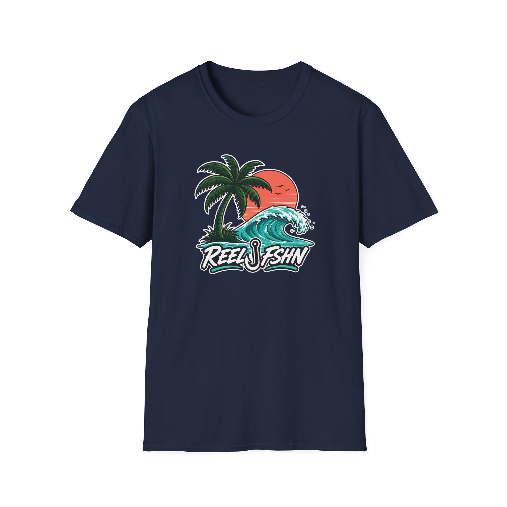 Palm & Turquoise Wave T-Shirt