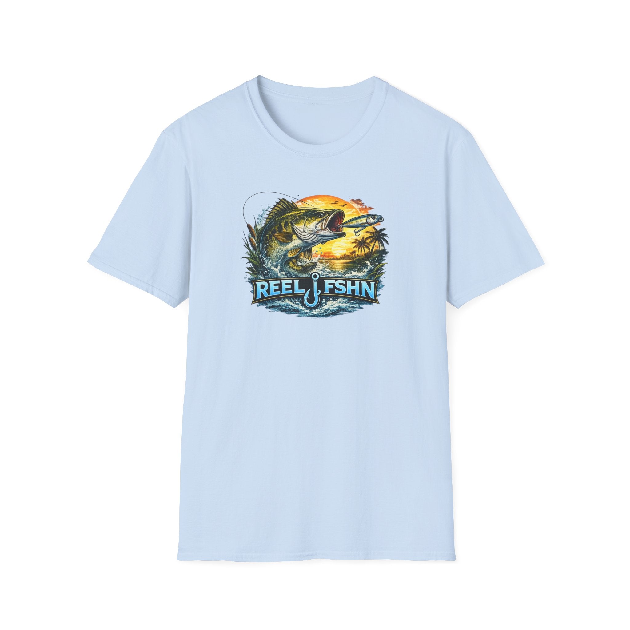 Bass with REEL FSHN Logo T-Shirt