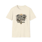 Comfort Colors "Less Talk More Casts" t-shirt in natural, featuring a fishing-themed graphic.