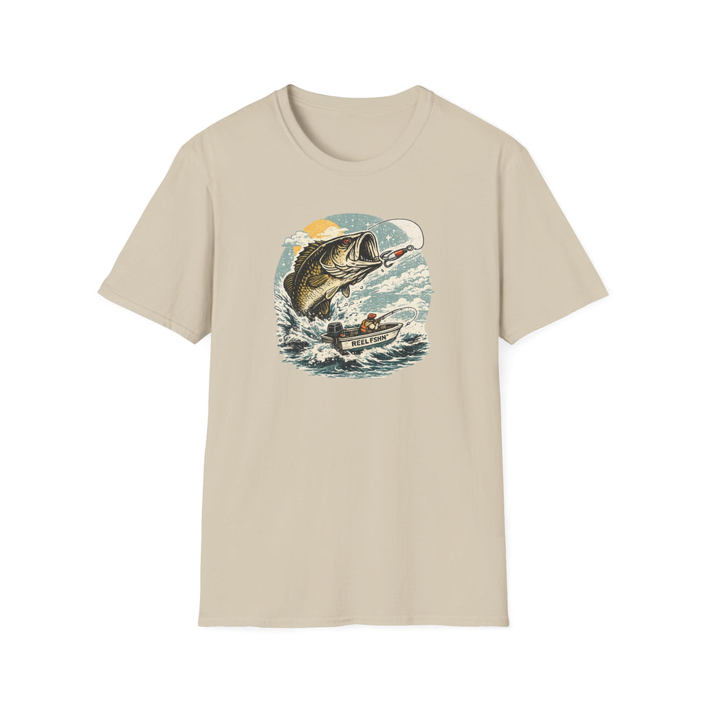 Bass Graphic with Boat T-Shirt
