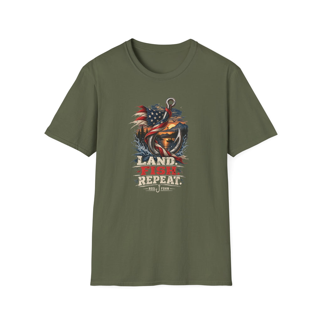 Land. Fish. Repeat. T-Shirt