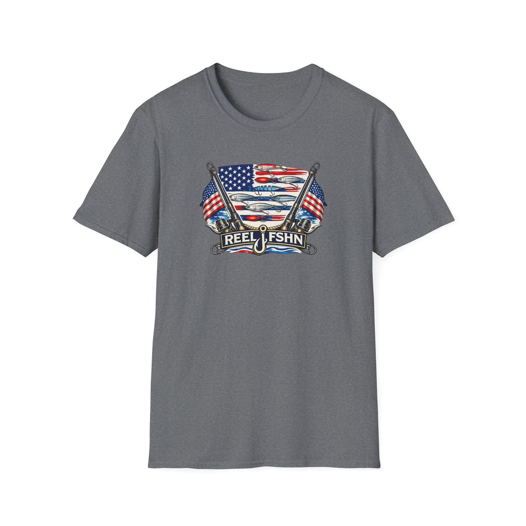 American Flag with Two Rods T-Shirt