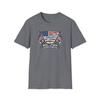 American Flag with Two Rods T-Shirt