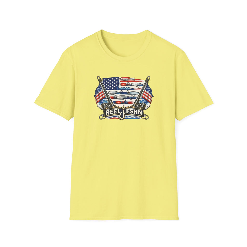 American Flag with Two Rods T-Shirt