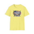 American Flag with Two Rods T-Shirt