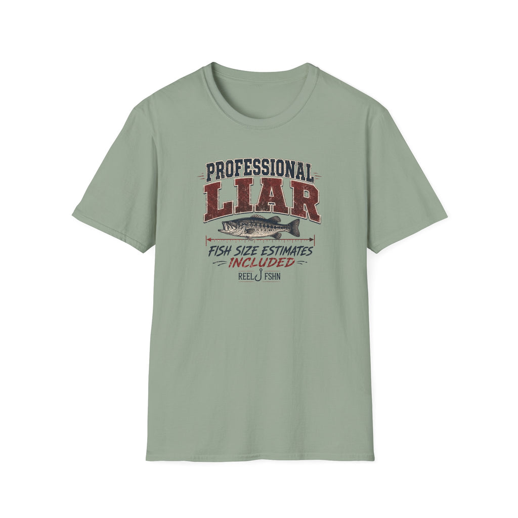 Professional Liar Fish Size Estimates Included T-Shirt