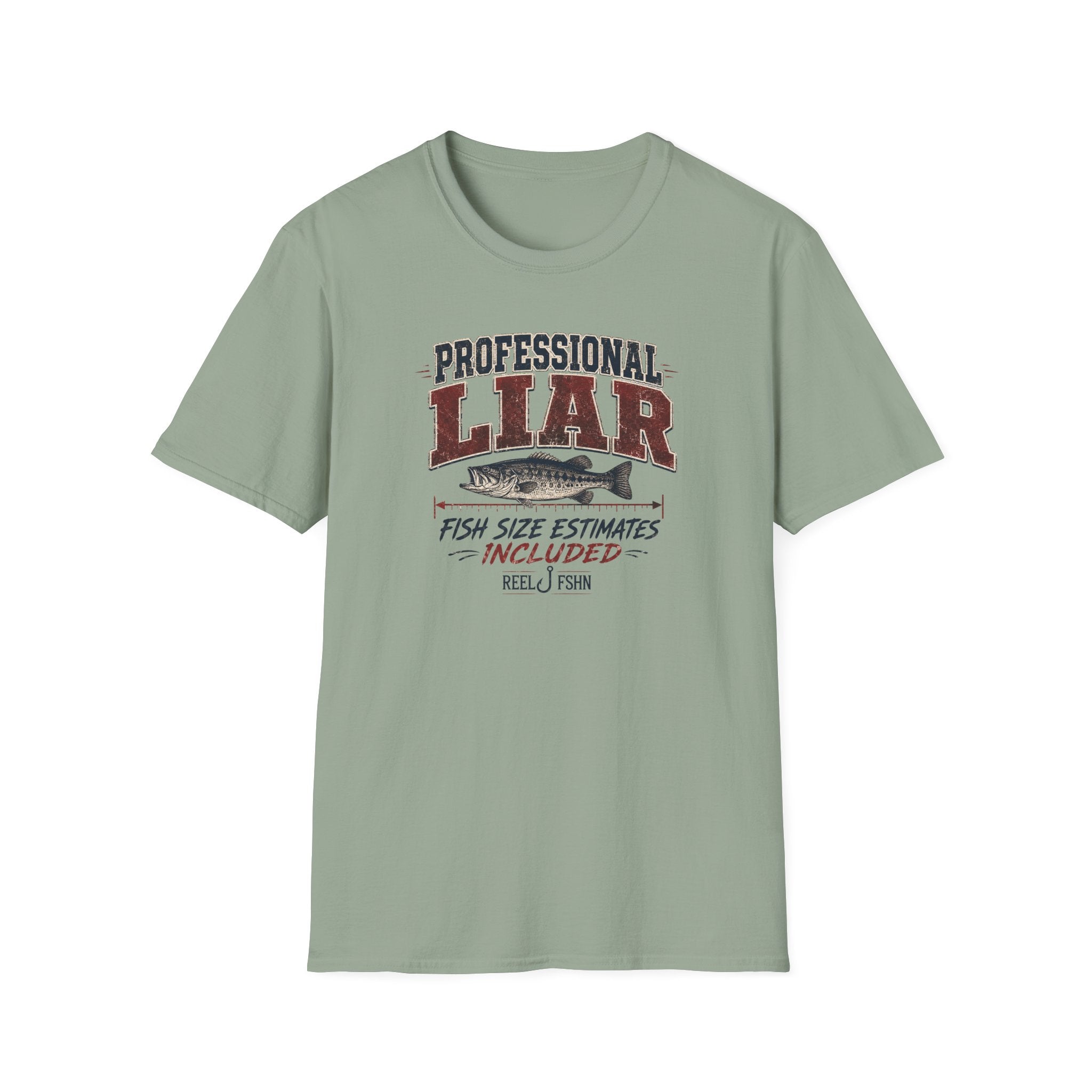 Professional Liar Fish Size Estimates Included T-Shirt