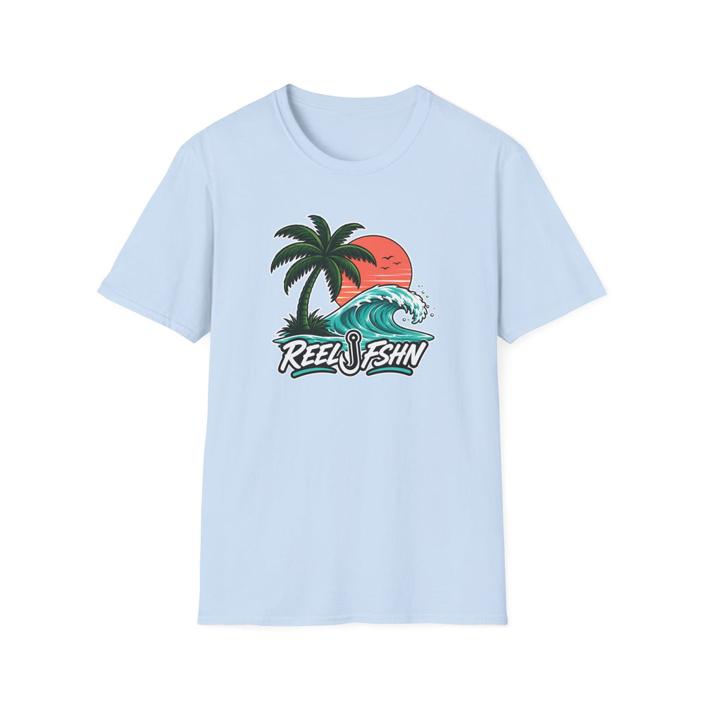 Palm & Turquoise Wave T-Shirt