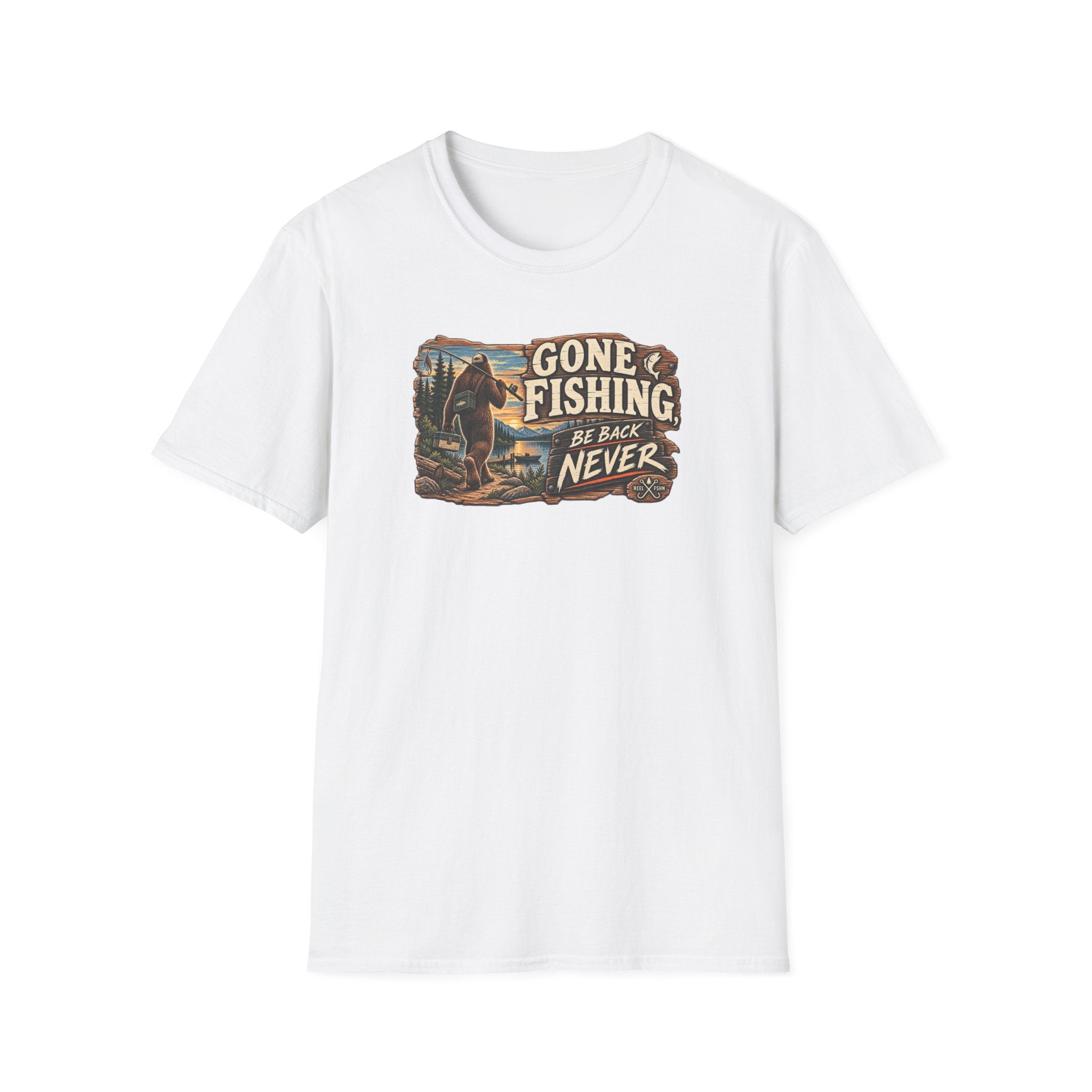 Gone Fishing. Be Back Never. T-Shirt