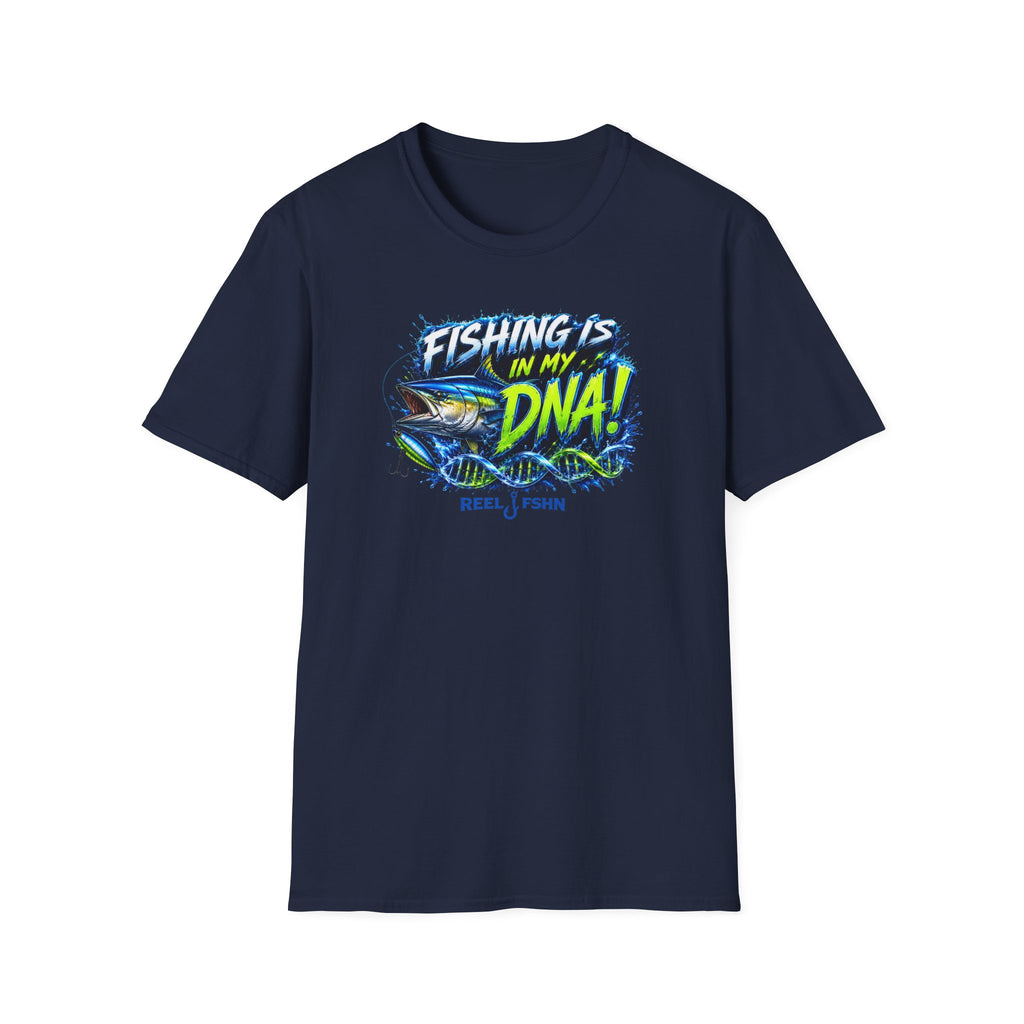 Fishing Is In My DNA with Yellowfin Tuna T-Shirt