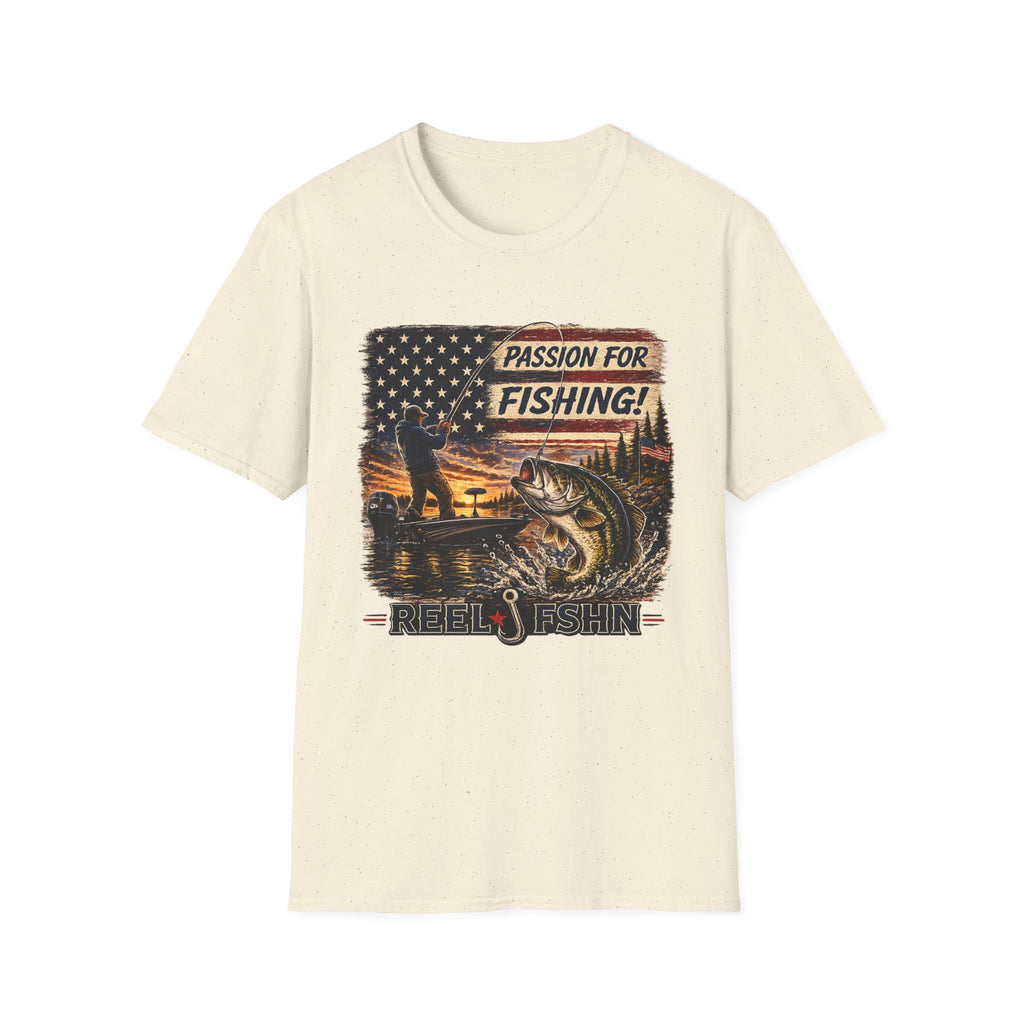 Passion For Fishing Colored Print T-Shirt