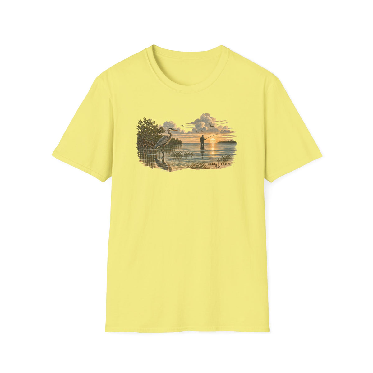 Crane & Fisherman T-Shirt