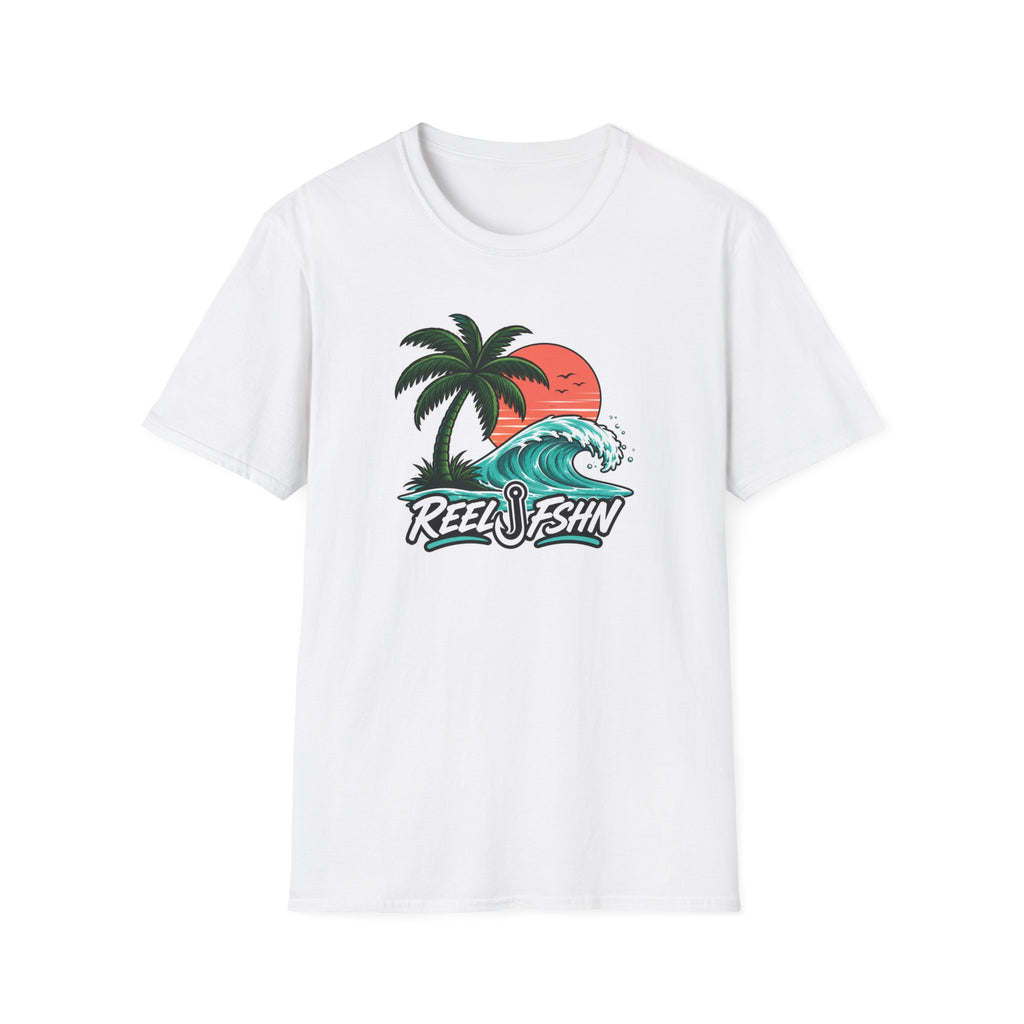Palm & Turquoise Wave T-Shirt