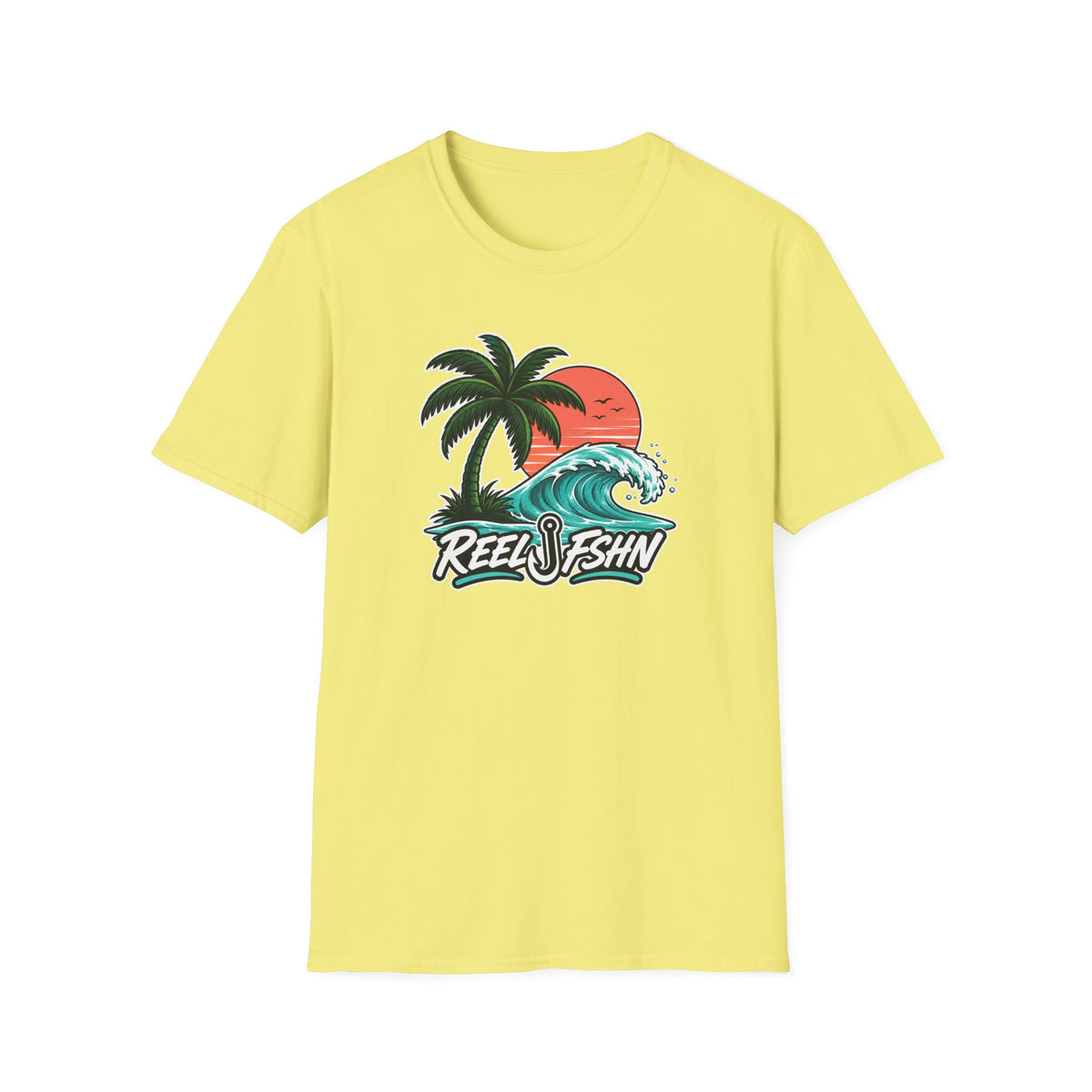 Palm & Turquoise Wave T-Shirt