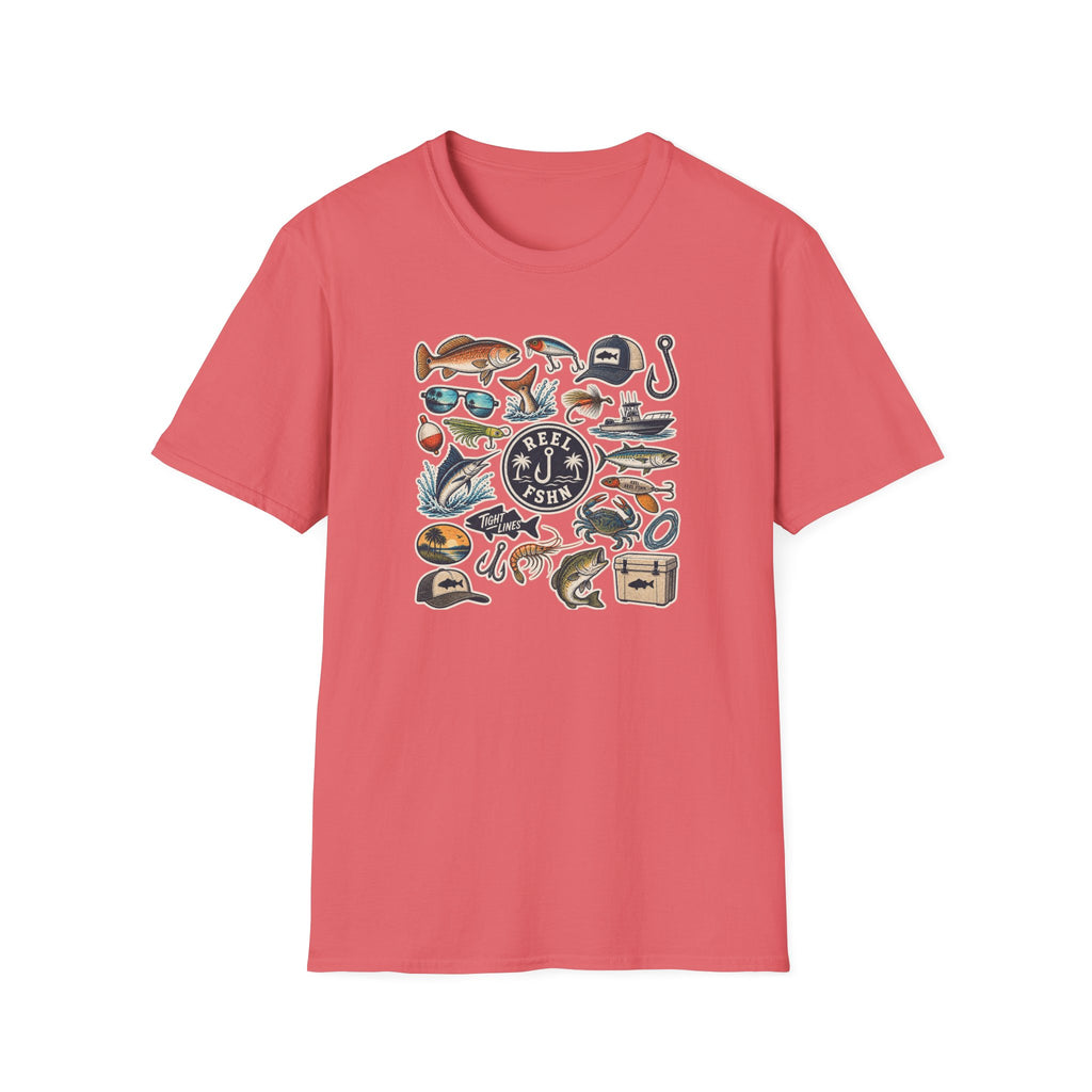 Tackle Box Sticker Sheet T-Shirt