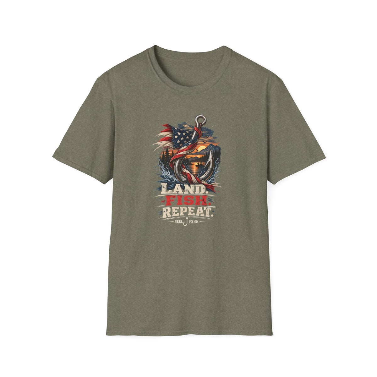 Land. Fish. Repeat. T-Shirt
