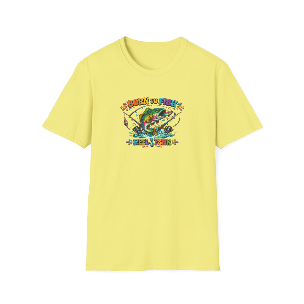 Born To Fish Funky Print T-Shirt