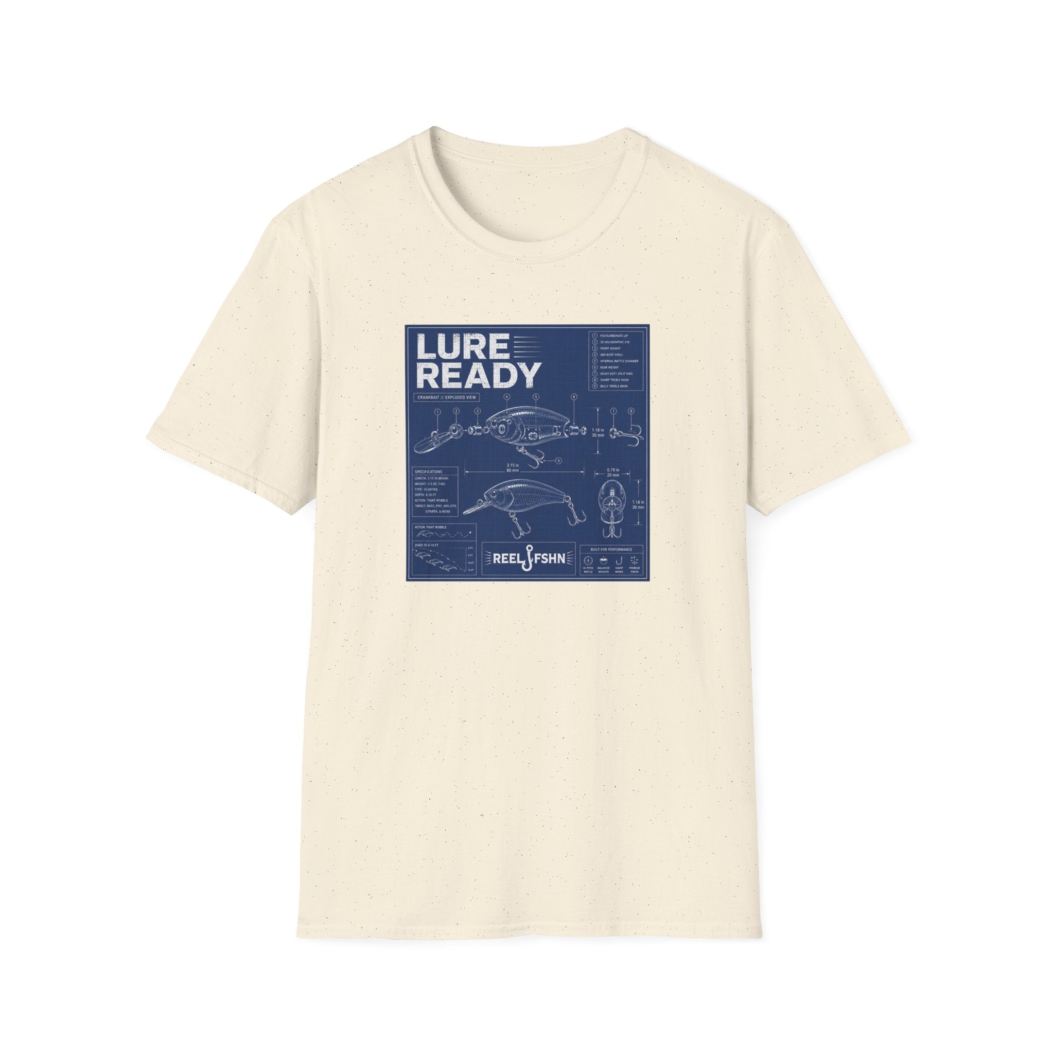 Lure Ready Blue Print  T-Shirt
