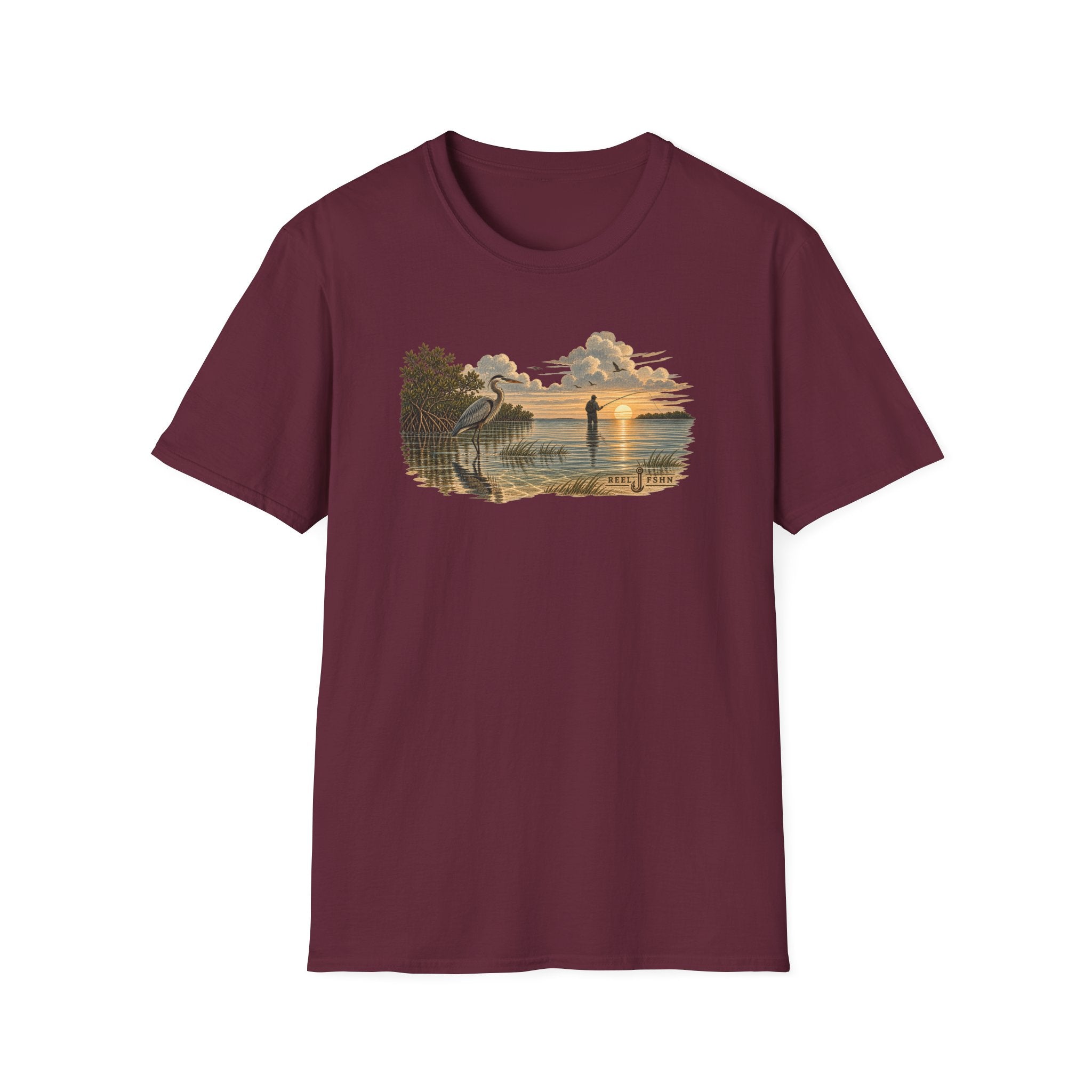 Crane & Fisherman T-Shirt