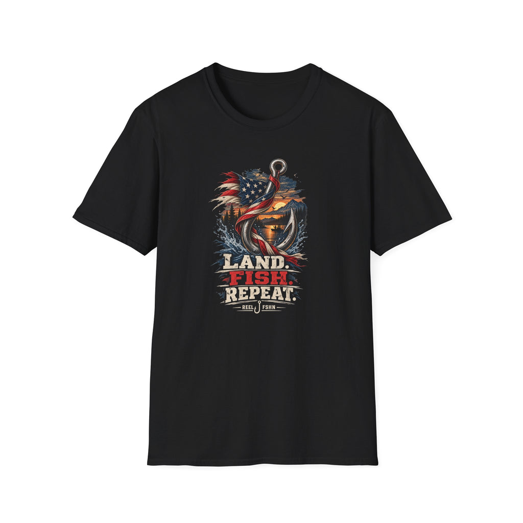 Land. Fish. Repeat. T-Shirt