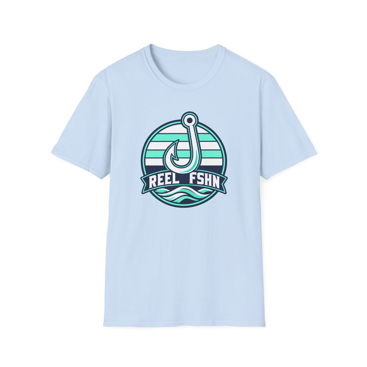 White & Seafoam Hook T-Shirt