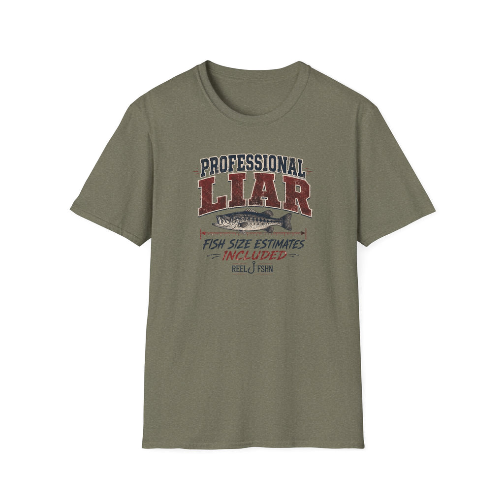 Professional Liar Fish Size Estimates Included T-Shirt