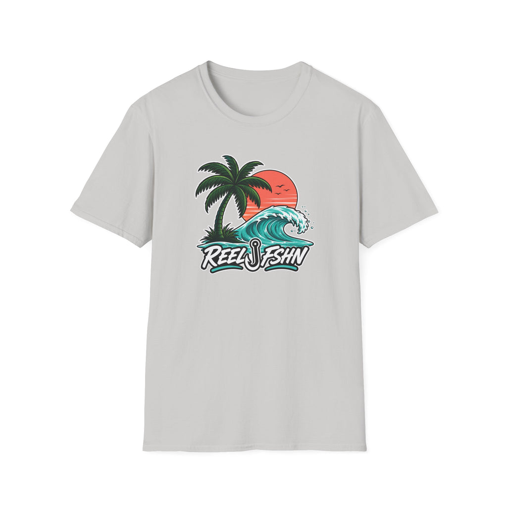 Palm & Turquoise Wave T-Shirt