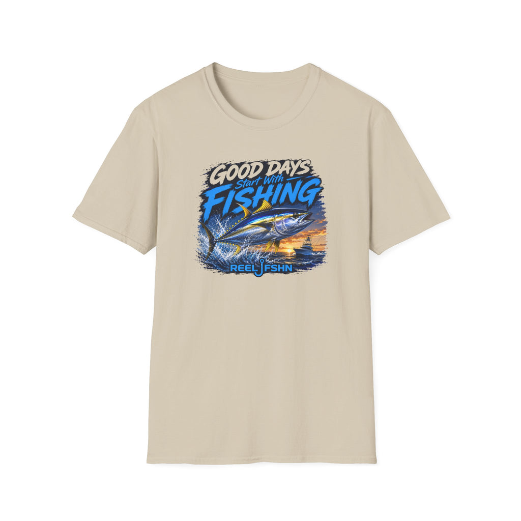 Good Days Start With Fishing Yellowfin Tuna T-Shirt