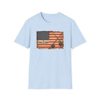 American Flag With Two Rods T-Shirt