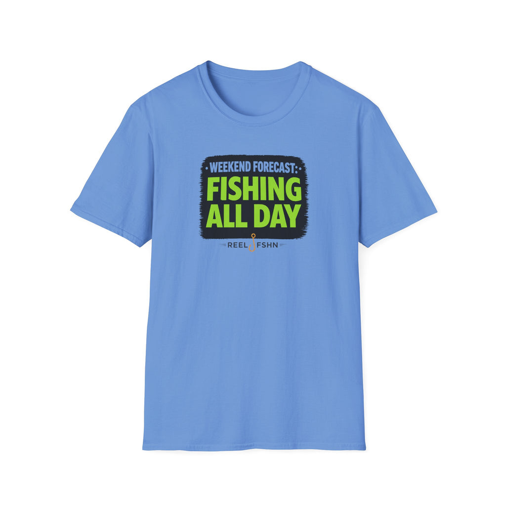 Weekend Forecast Fishing All Day T-Shirt