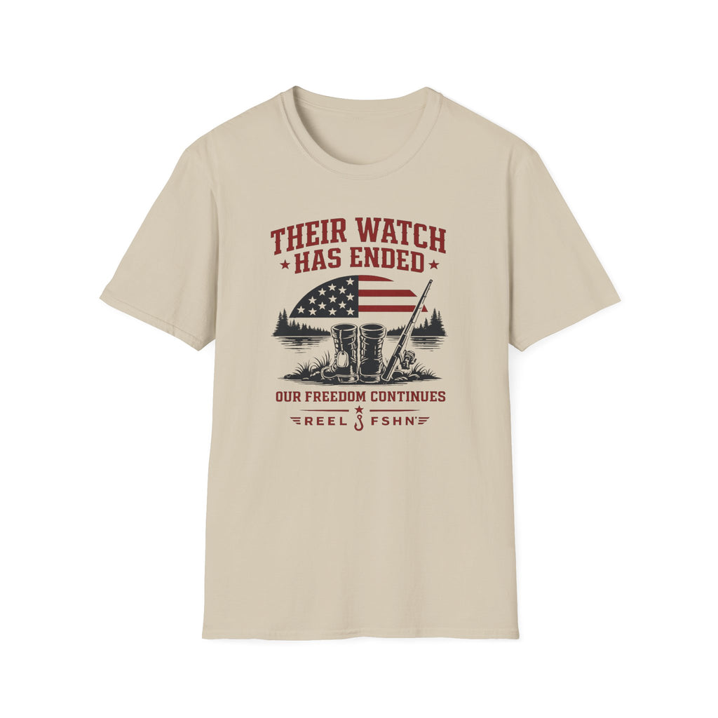 Their Watch Has Ended Our Freedom Continues T-Shirt
