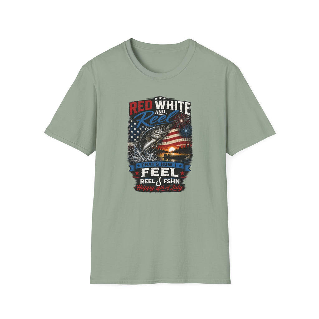 Red White & Reel That's How I Feel Happy 4th of July T-Shirt