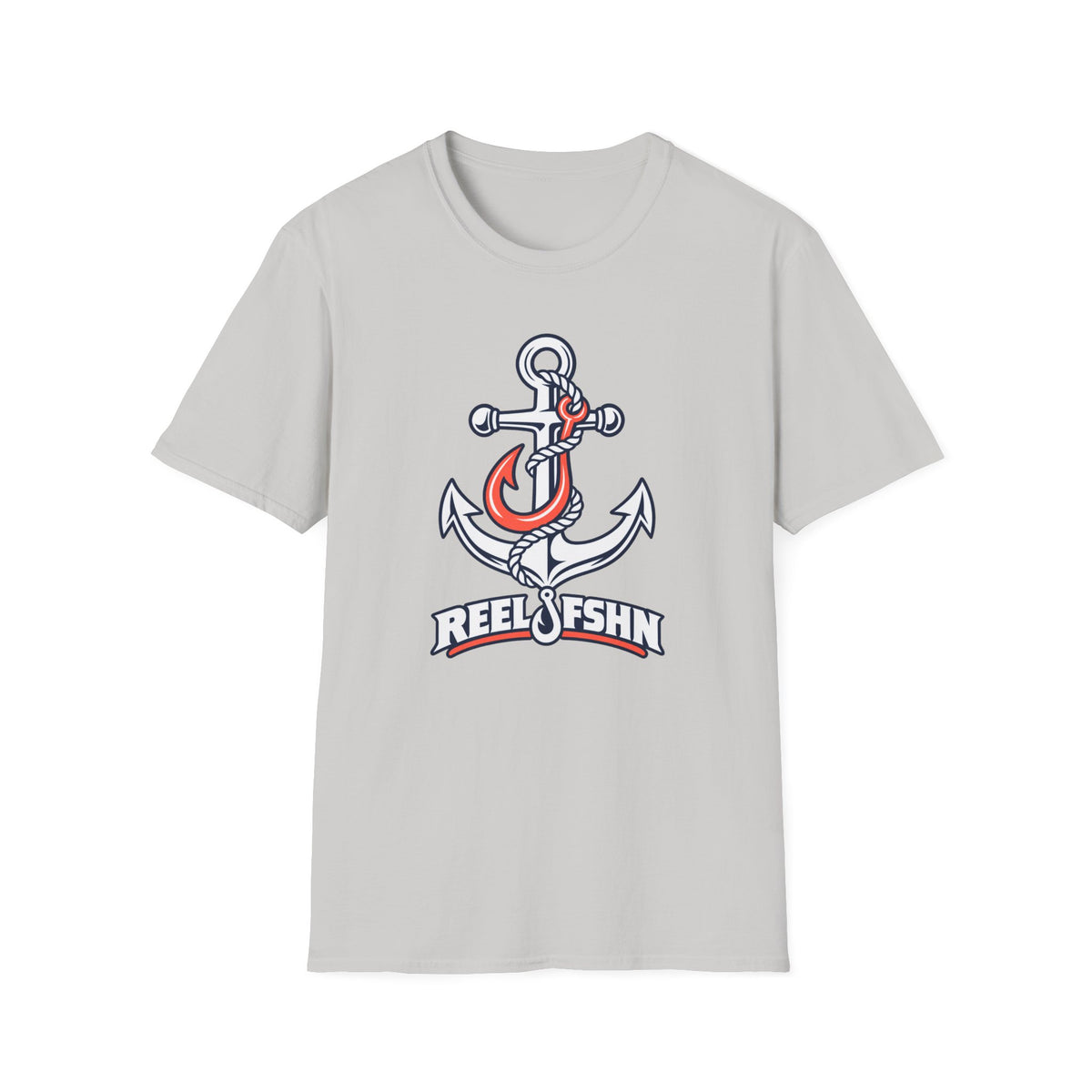 Coral & White Anchor T-Shirt