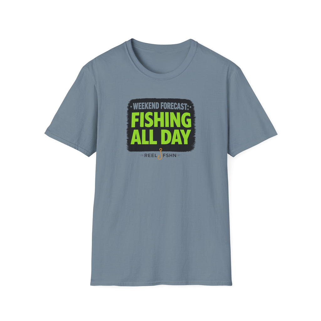 Weekend Forecast Fishing All Day T-Shirt